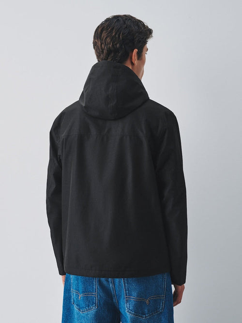 Twiwear Men's Black Hooded Waterproof Zip Jacket - view 2