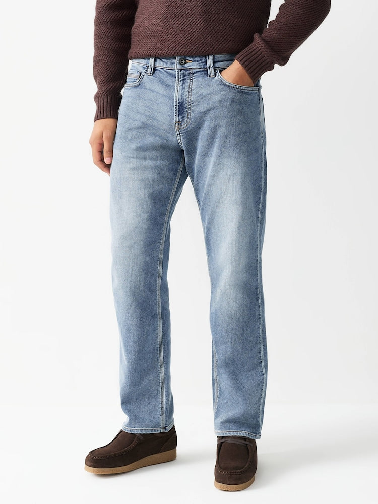 Twiwear Men's Light Blue Straight Fit Stretch Jeans - view 2